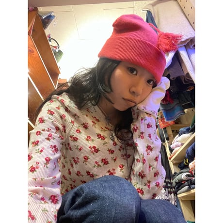 [USED] Horse tail🐎PINKのニット帽