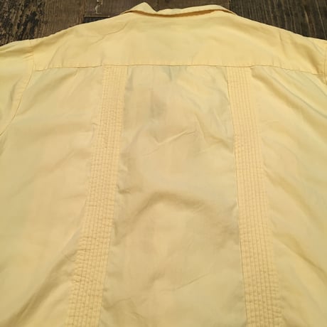 [USED] Pastel yellow キューバシャツ