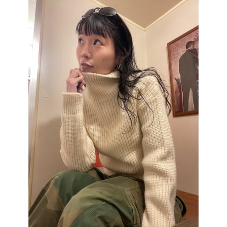 [USED] ENGLAND made クリームKNIT