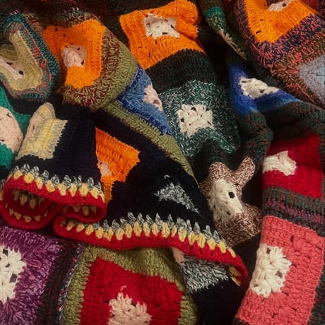 [USED]  KNIT の BIG 大判 ラグ ♡