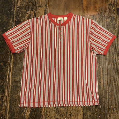 [USED] L.L.Bean ストライプ柄 ヘンリーネックTee