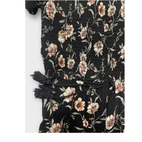 [USED] オフショルダー花柄 💐オールインワン🖤