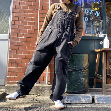[USED]  made in U.S.A.👣 BLACK OVERALL