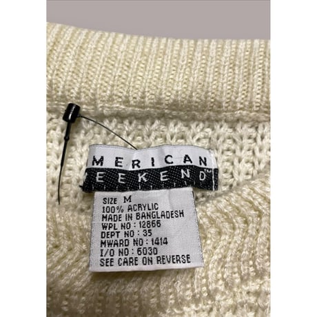 [USED] ざっくり編み white 🤍 アクリル ニット