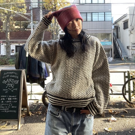 [USED] "L.L.BEAN" バーズアイ🦜ニット