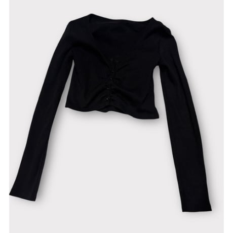 [USED] クロップド リブ TOPS