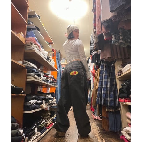 [USED] 90's バギー BLACK DENIM  "J"