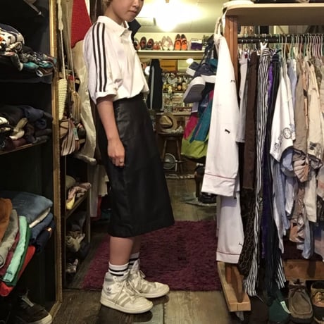 [USED] REAL Leather ミディアムタイトスカート
