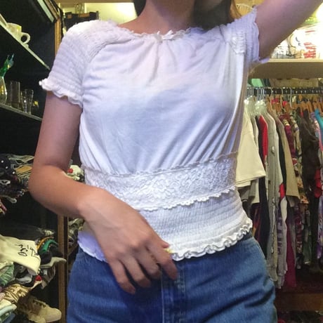 [USED] COTTON WHITE TOPS