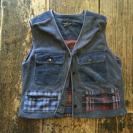 [USED] パッチワーク ネル ベスト♡ Made in U.S.A.