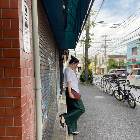[USED] Green 光沢 イージー pants