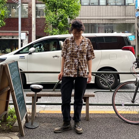 [USED] 総柄 レーヨン SHIRTS
