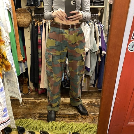 [USED] BELGIE CAMO CARGO PANTS！