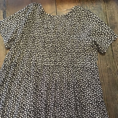 [USED] 小花柄 インド綿 ロングワンピース