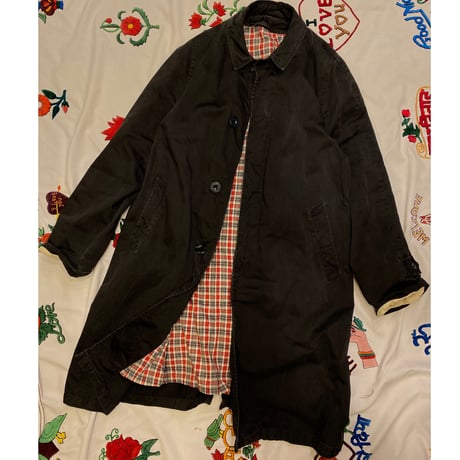 [USED] Vintage BLACK ステンカラーコート
