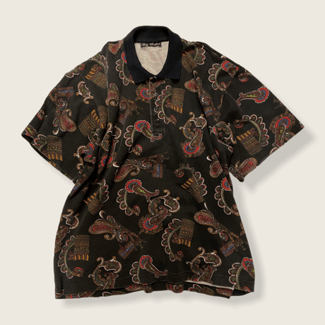 [USED] BLACK ペイズリー POLO