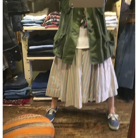 [USED] ストライプ ロングスカート