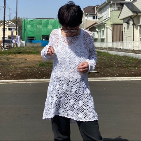 [USED] WhiteクロシェットTOPS