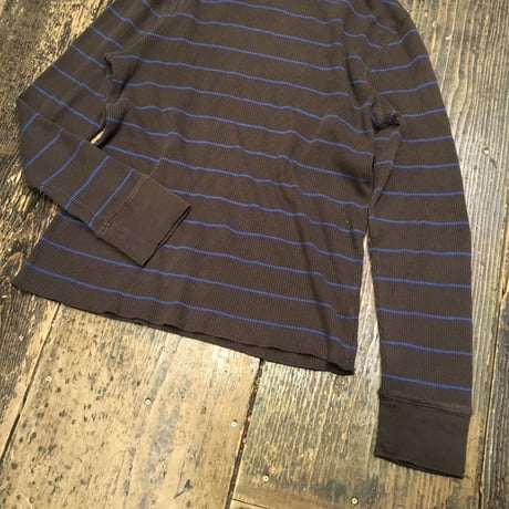 [USED] BROWN×BLUE ボーダーサーマル