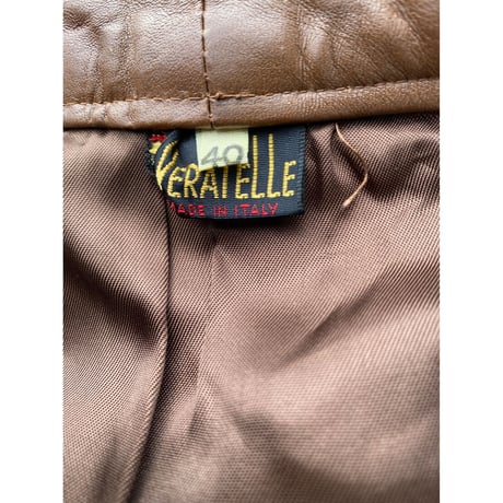 [USED] REAL レザースカート / BROWN