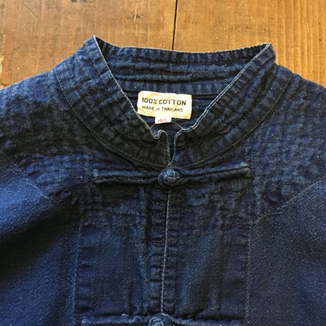 [USED] 100%COTTON NAVY チャイナシャツ