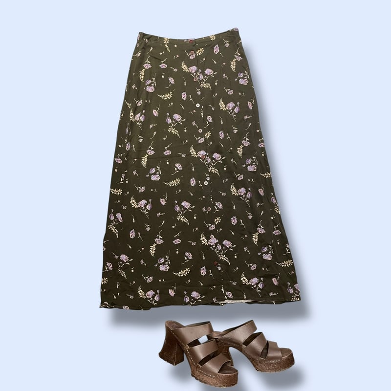 45rpmの花柄ロングスカート ✨美品✨45R 45rpm ロング スカート ウール