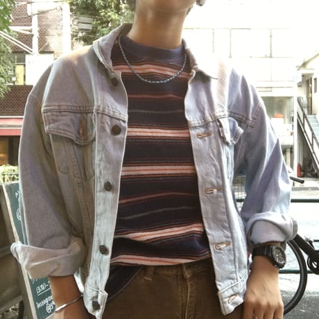 [USED]  パイル素材のボーダーTee