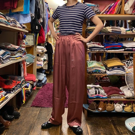[USED] ROSE PINK SATIN PANTS♡