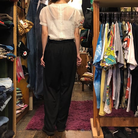[USED] BLACK POLY PANTS