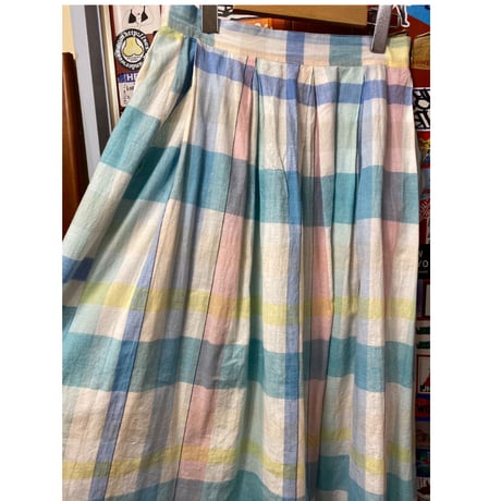 [USED] ペールトーンチェック柄スカート