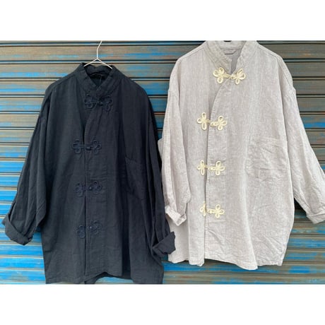 [SELECT] 40's LINEN China SHIRTS Re-pro  ロングスリーブ