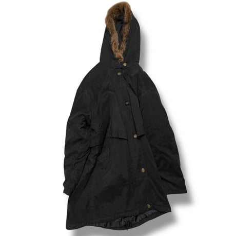 [USED]  中綿入り BLACK ハーフコート
