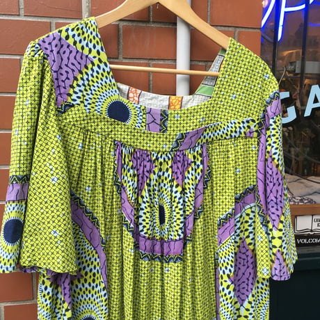 [USED]  アフリカン柄ロングワンピース