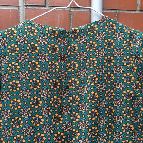 [USED] レトロな柄  ミニワンピース