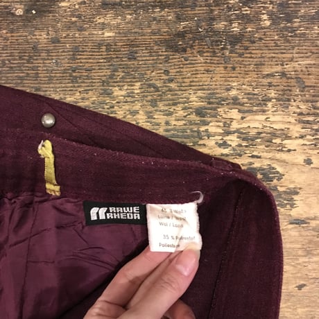 [USED] Burgundy WOOLスラックスパンツ