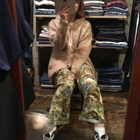 [USED] CAMO風 魚柄 パジャマパンツ