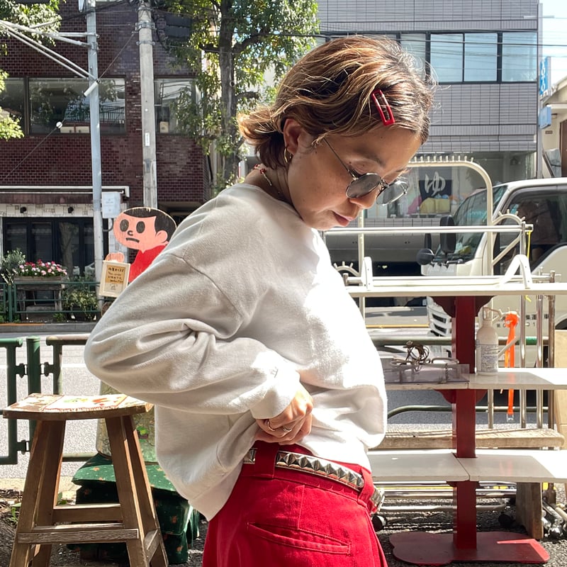 DEAD STOCK] White 1連スタッズベルト | garden730