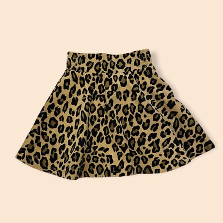 [USED] コーデュロイ レオパード ミニSKIRT♡