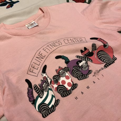 [USED] ネコちゃんフィットネスセンター　プリントTee