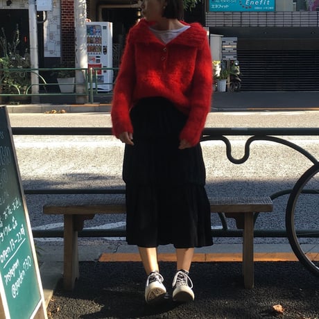 [USED]RED♡ハイネックのモヘアニット