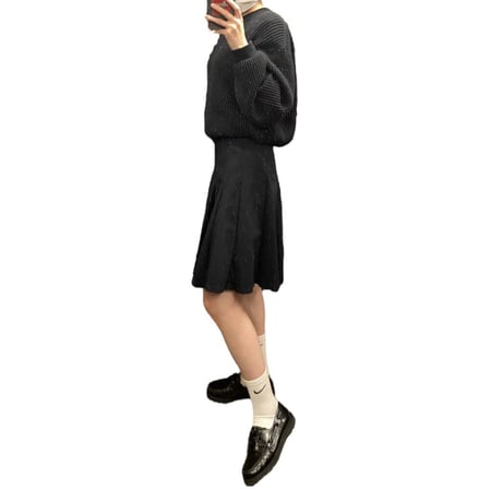 [USED] "GAP" BLACKプリーツスカート