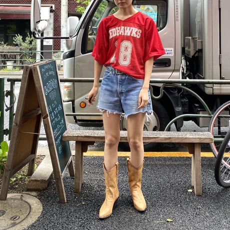 [USED] OLD Lee CUTOFF DENIM / W28 USA