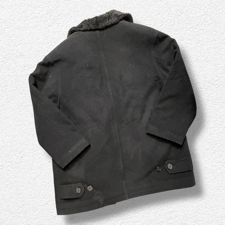 [USED]ボア襟 BLACK WOOL コート　JKT