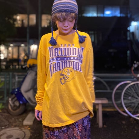 [USED] 'LSU TIGERS' 2003 チャンピオンシップ/ロンTEE