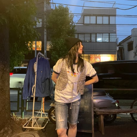 [USED] OLD MICKEY リンガーtee  made in usa!