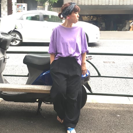 [USED]  Black レーヨン ドレスパンツ