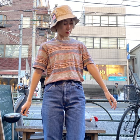 [USED] ジャガード マルチボーダーTee！