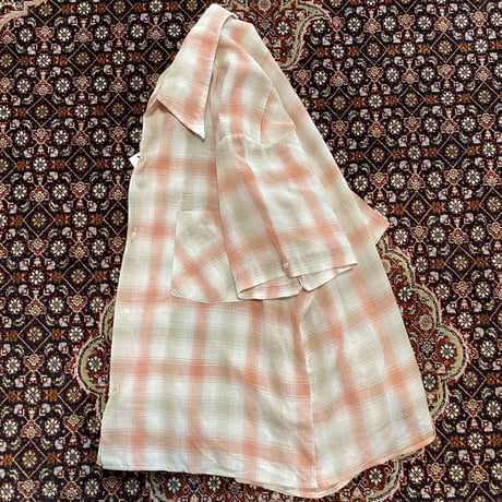 [USED]  vintage OPENカラー CHECKシャツ / PINK