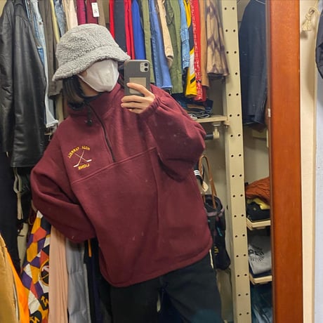 [USED] WINE RED HALF ZIP フリース🏑❤️