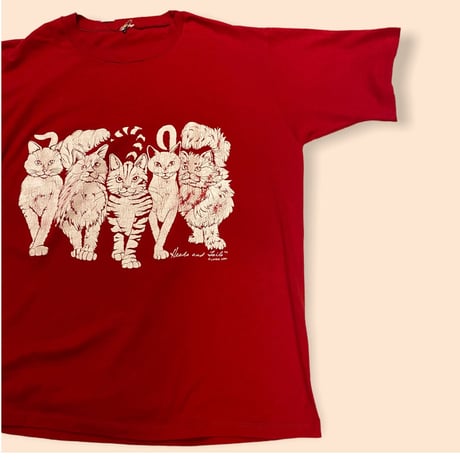 [USED]  猫プリントtee  🐈